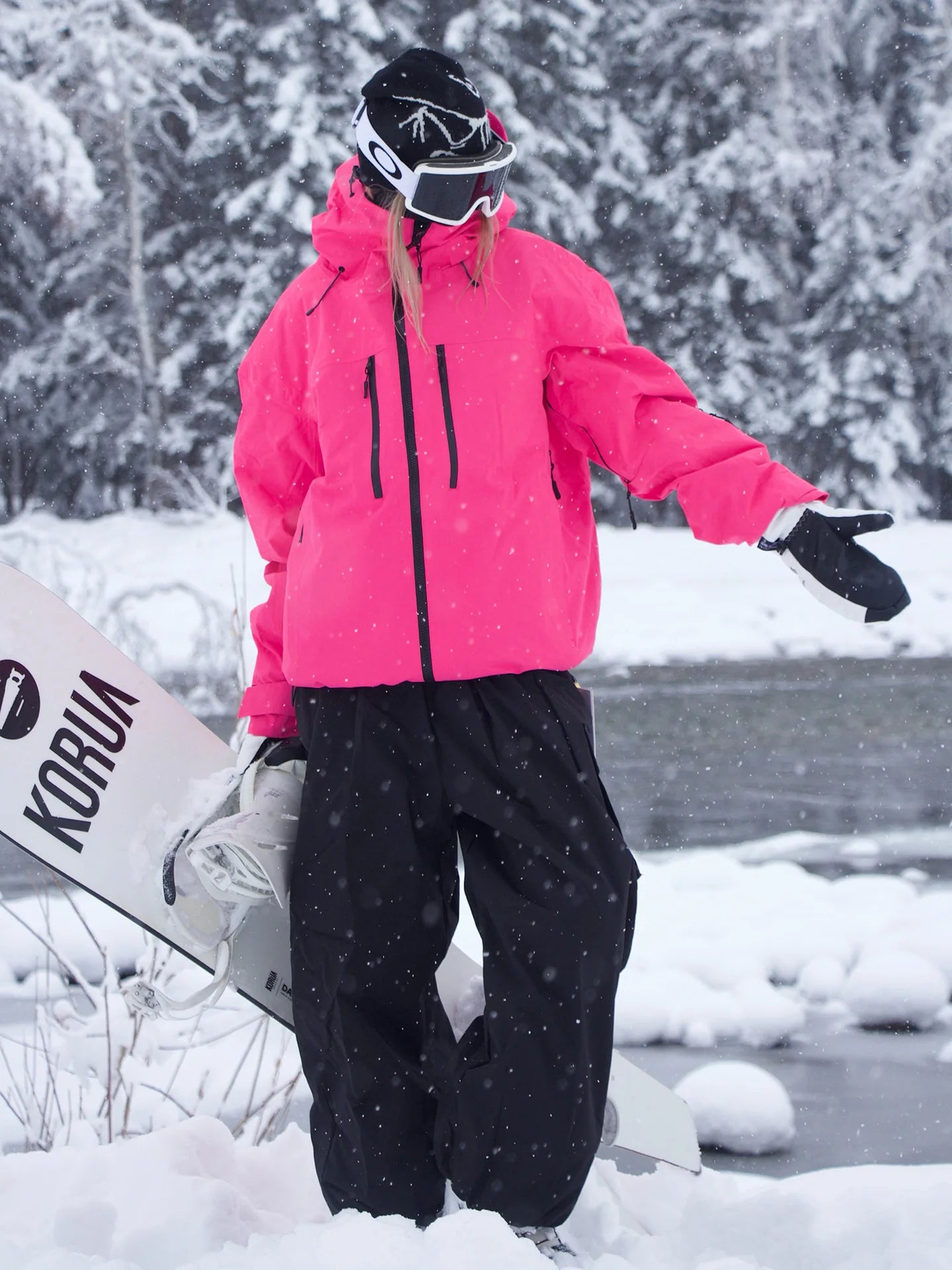 Winter Ski Jacket for Women Men 3L Snowboard Clothing Waterproof Windproof Warm Breathable Outdoor Snow Wear Ski Coat Hooded