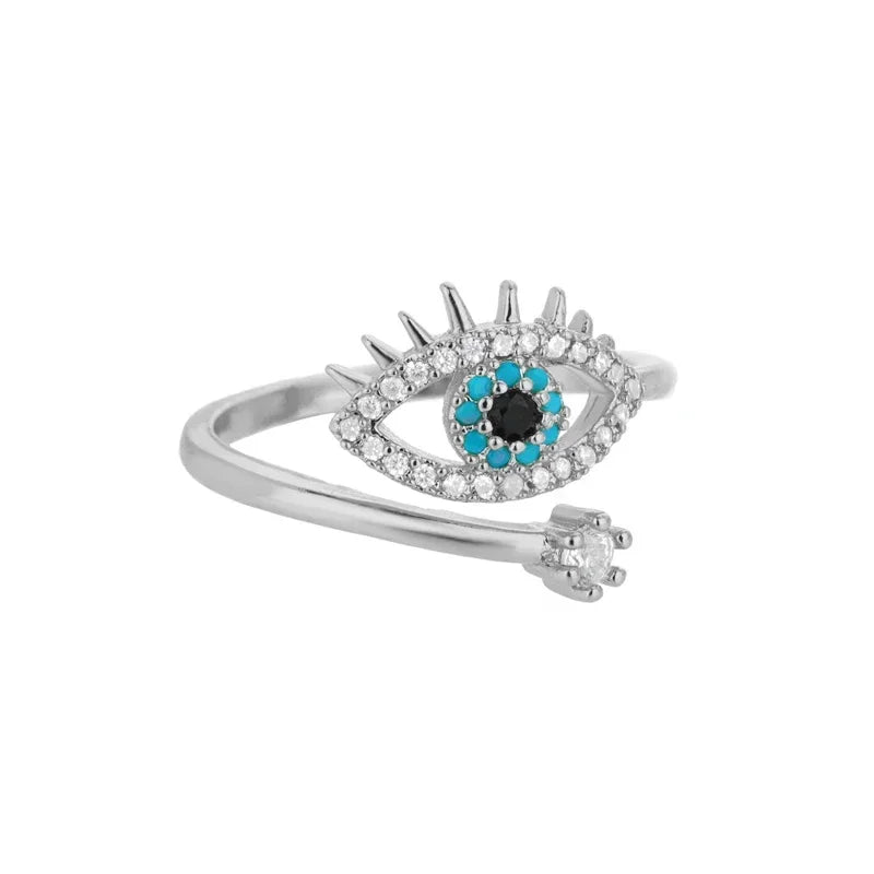 AAA Zircon Simple Geometric Ring Elegant Women's Daily Work Opening Adjustable Rings for Women Bridal Engagement Jewelry Gift