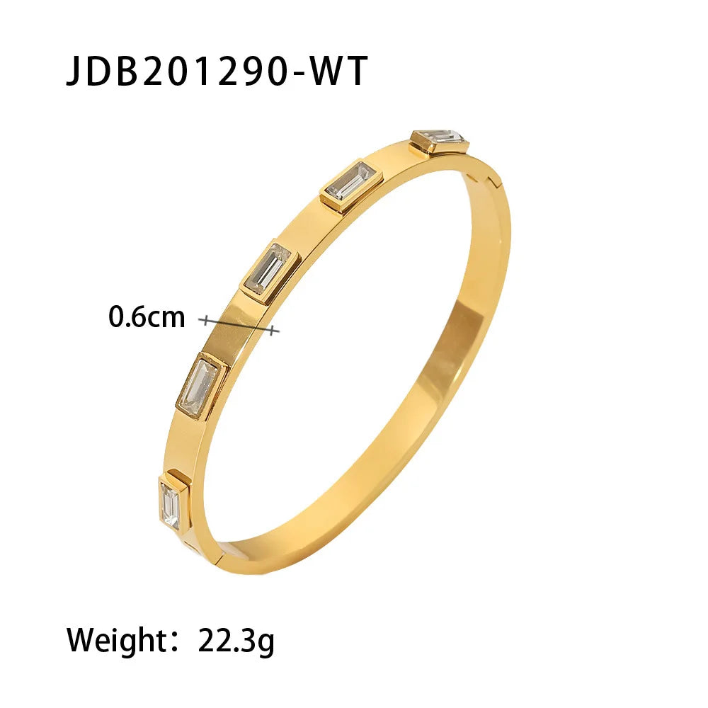 Fashion Punk Cuff Bangles For Women Dainty Zircon Inlaid Bohemia Indian Bracelets & Bangles Women's Female Cute Ladies Jewelry