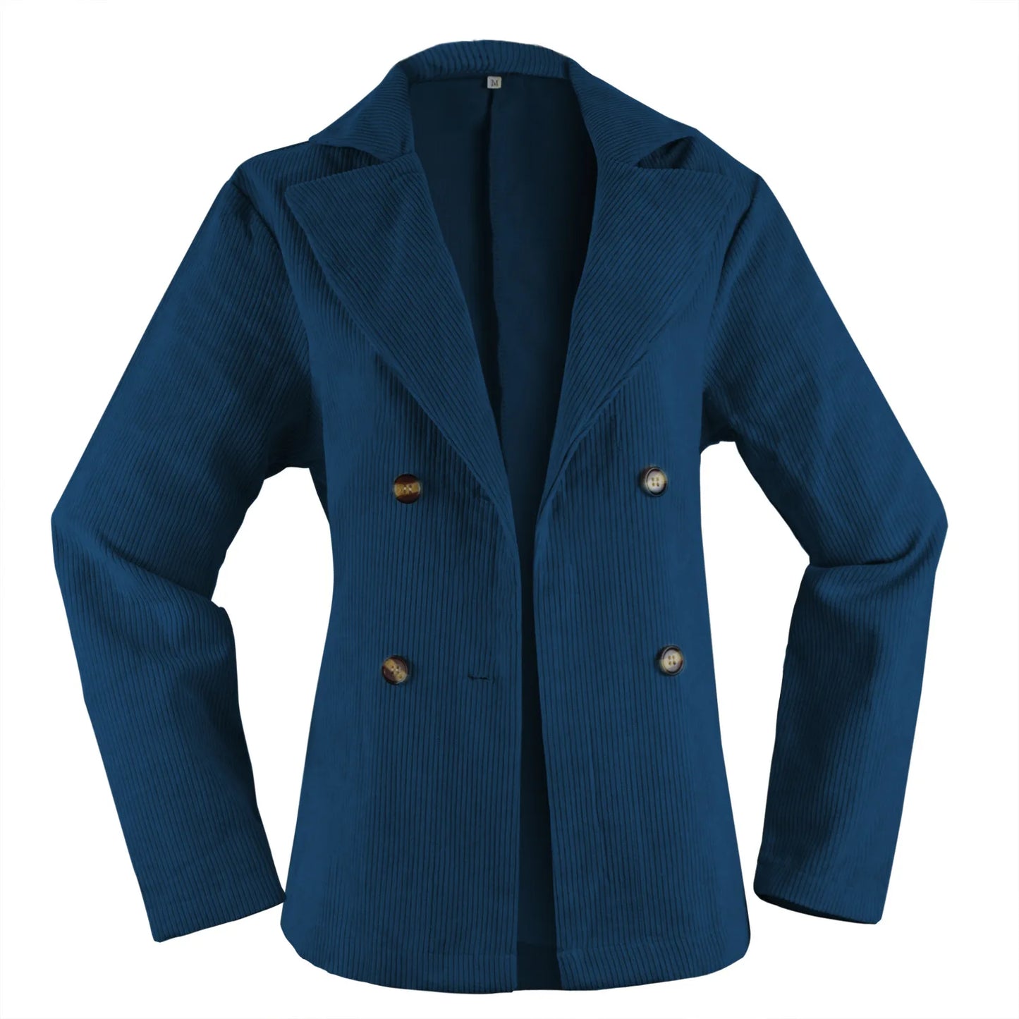 Elegant Office Lady Outwear for Women 2025 Fashion Long Sleeve Single Button Blazer Coats Solid Simple Corduroy Daily Clothes