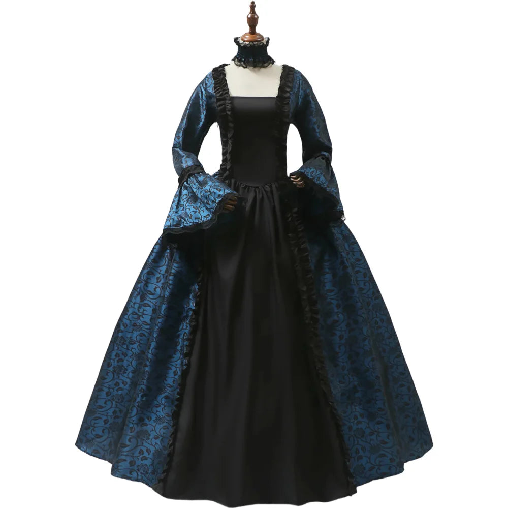 Victorian Era Gown - Medieval Court Dress with Corset