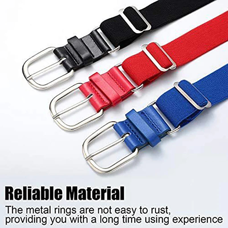 Baseball Belt Men's Belt Club Leisure Elastic Belt Sports Girl Softball Metal Buckle Elastic Belt