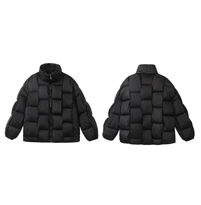 Winter Jackets for Women 2025 Thick Warm Loose Fashion Quilted Jacket Women Interchange Design High Street Green Winter Coat