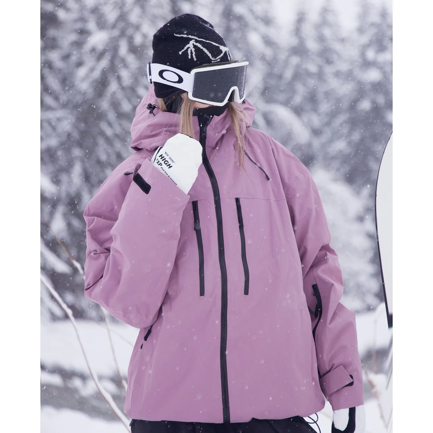 Winter Ski Jacket for Women Men 3L Snowboard Clothing Waterproof Windproof Warm Breathable Outdoor Snow Wear Ski Coat Hooded