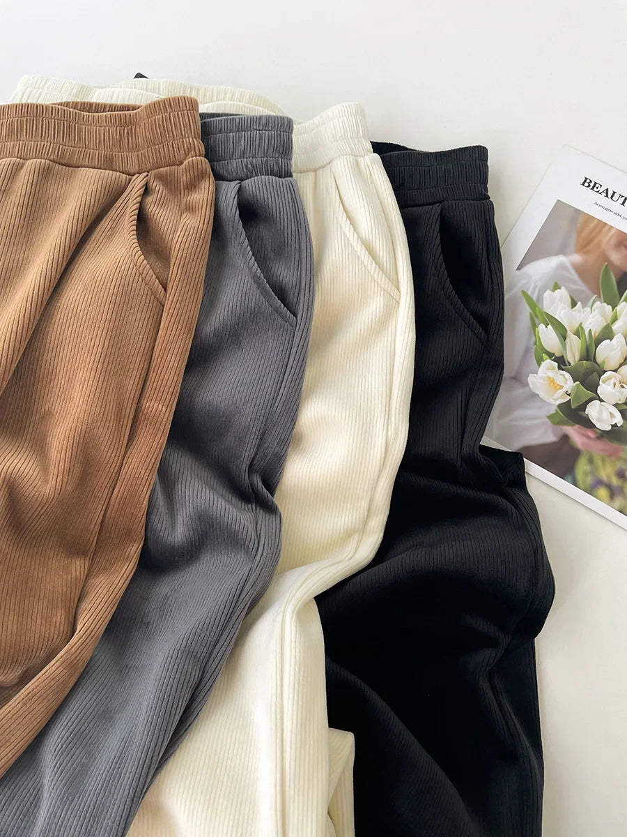 Wide-leg Trousers Women Autumn Winter 2025 New High Waist Draping Straight Tube Casual Versatility Floor Straight leg pants
