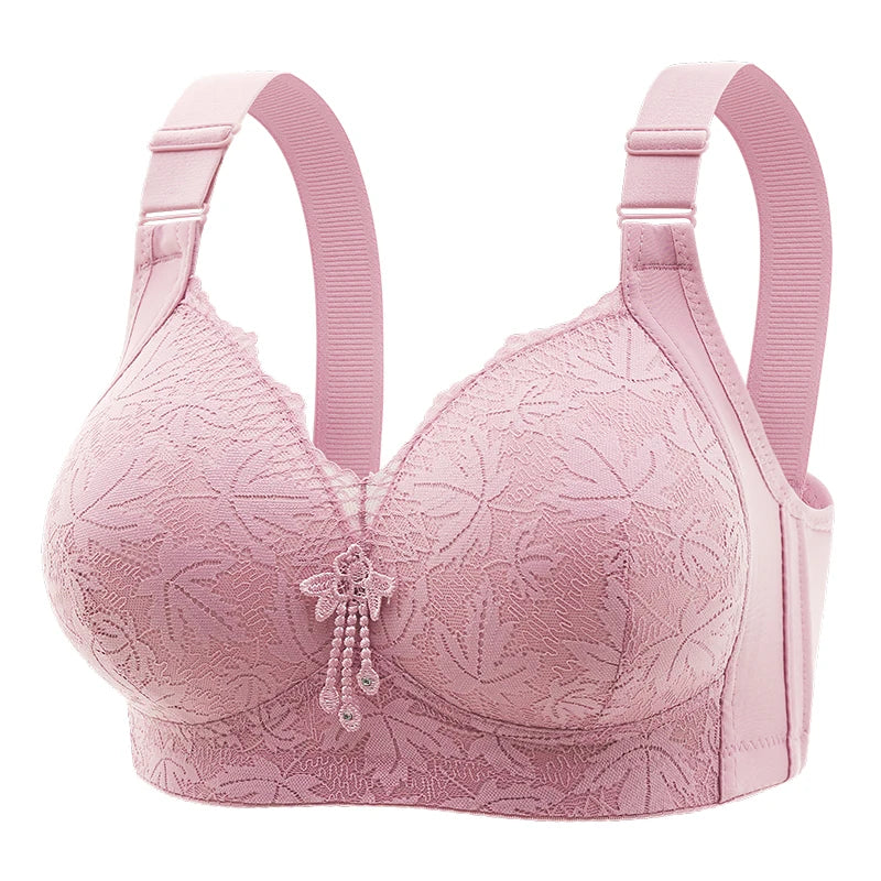 New Lace Printed Comfortable Oversized Maternity Breastfeeding Underwear With Adjustable Seamless Breathable Sexy Women's Bra
