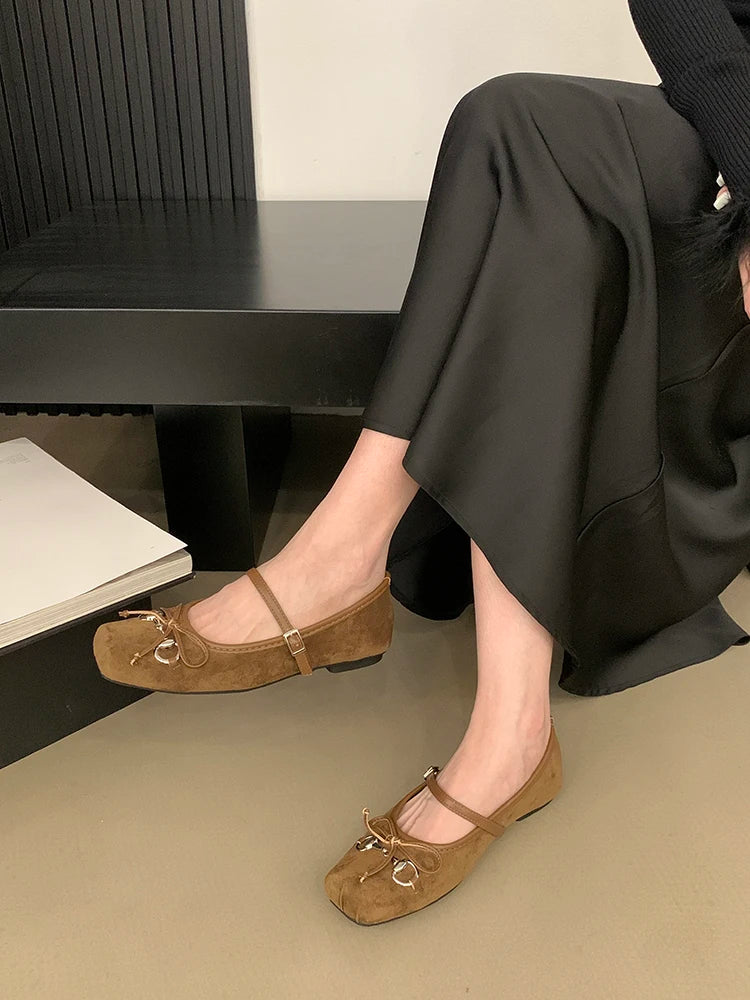 Shoes Woman 2024 Square Toe Autumn Elegant Female Footwear New Fall Summer Moccasin Dress Mary Janes Shoes Woman 2024 Female Foo
