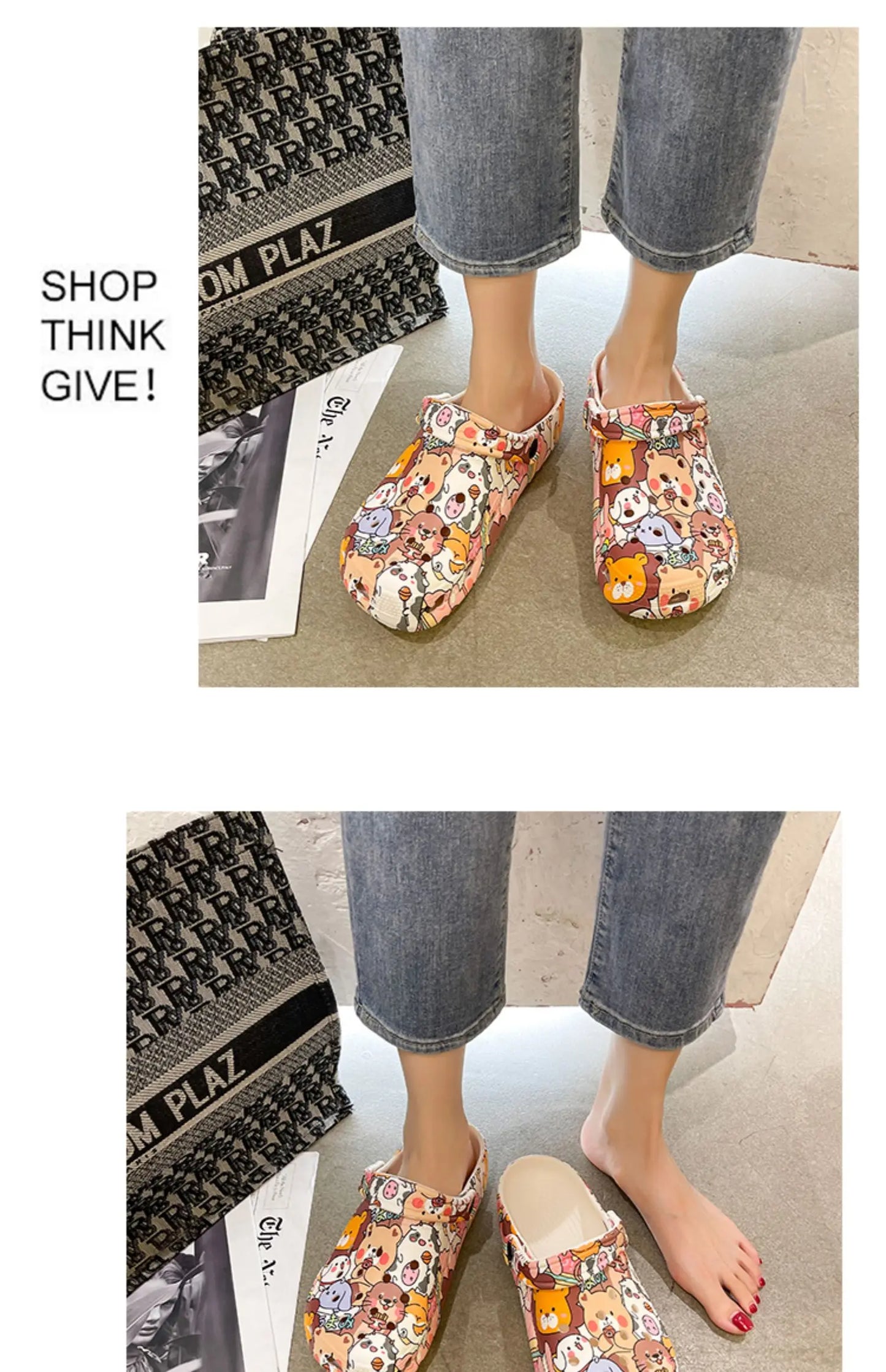 Slippers Casual Summer Women's Shoes Cover Toe Platform Shale Female Beach Slides Luxury Flat Sabot Fashion House Slippers Platf