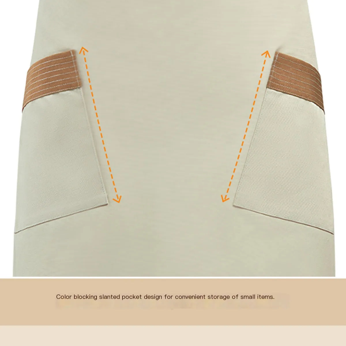 1 Piece Waist Apron for Ladies Kitchen Restaurant Waitress Apron with Side Pockets And Reinforced Seams