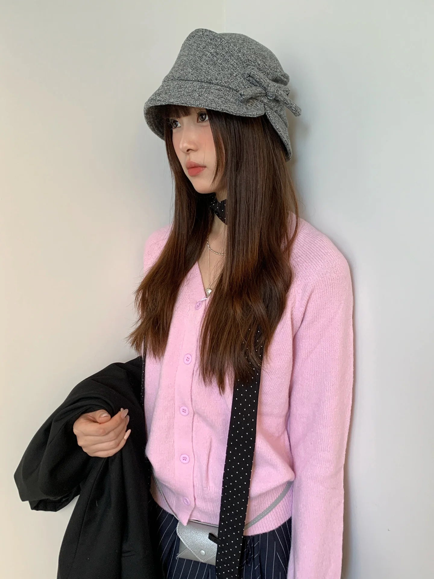 Fashionable Bow-Tie Bucket Hat For Women Which Makes Your Face Look Smaller New Retro Versatile Hat For Autumn And Winter
