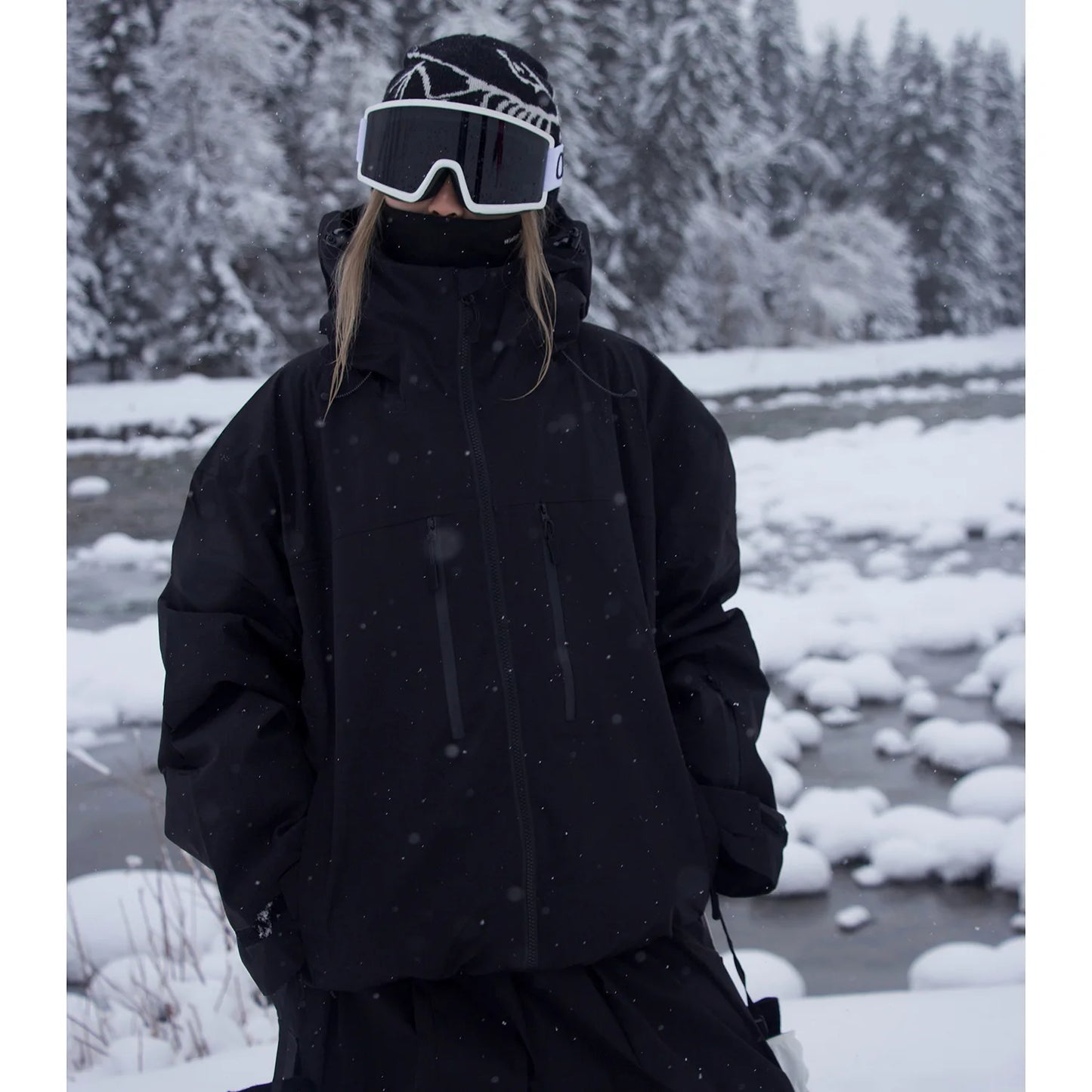 Winter Ski Jacket for Women Men 3L Snowboard Clothing Waterproof Windproof Warm Breathable Outdoor Snow Wear Ski Coat Hooded