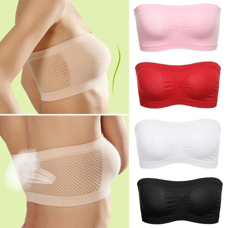 Strapless Bra for Women Spring Summer Breathable Crop Top Female Brassiere Underwear Comfortable Bralette Light Lingerie Bras