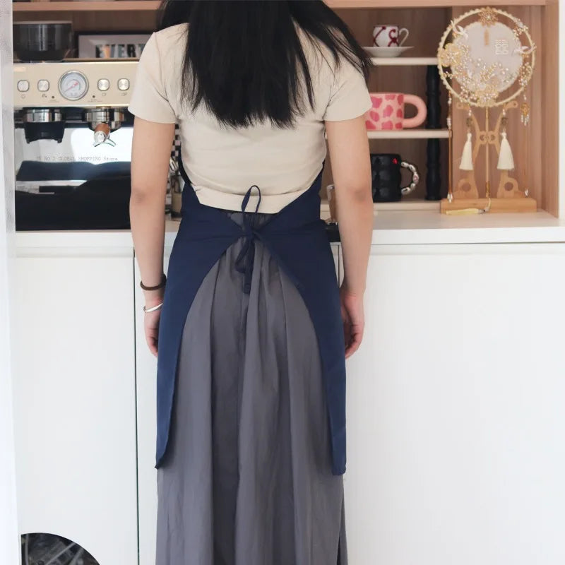 Fashion Kitchen Aprons Adjustable Bib Apron with Pockets Cooking Aprons Restaurant Chef Work Waterproof Anti-oil Stain Apron