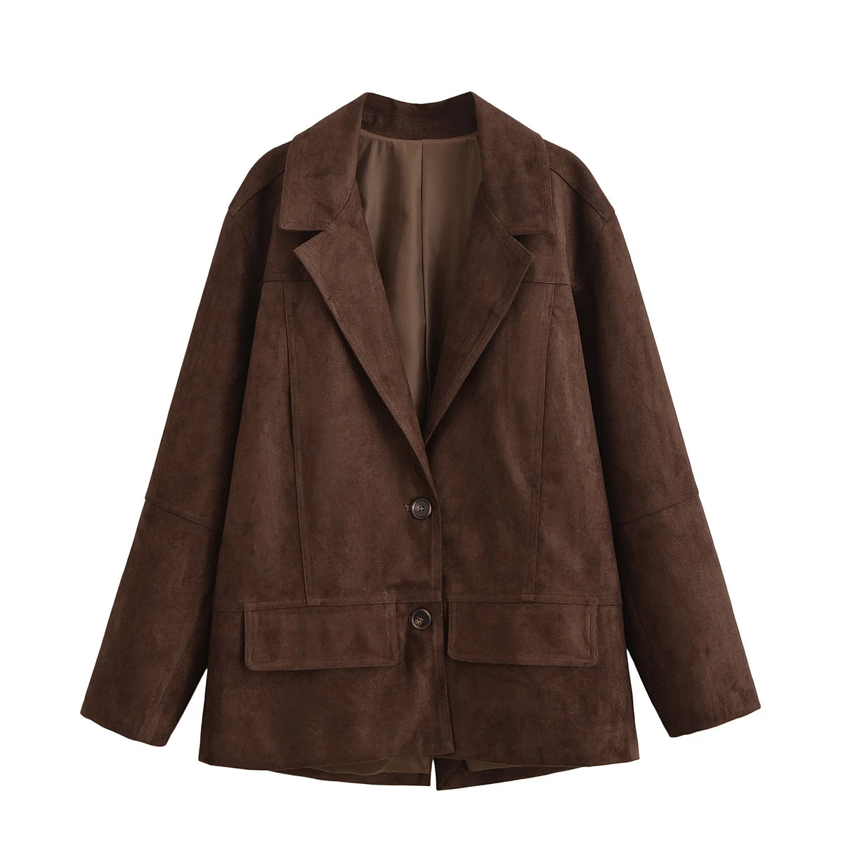 Women's Blazer 2025 Autumn Winter New Fashion Solid Color Long Sleeves Suit Jacket Female High Street Elegant New Coats