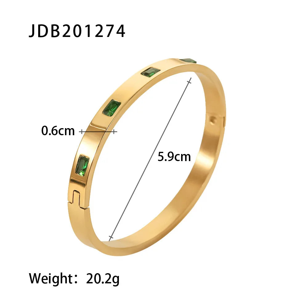 Fashion Punk Cuff Bangles For Women Dainty Zircon Inlaid Bohemia Indian Bracelets & Bangles Women's Female Cute Ladies Jewelry