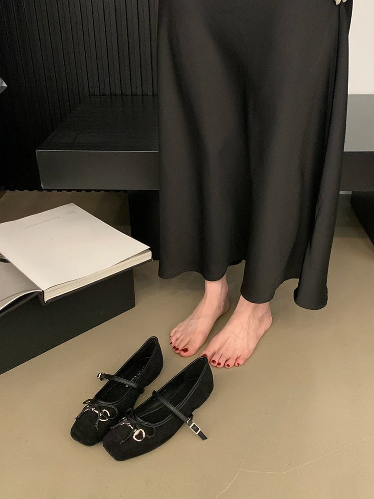 Shoes Woman 2024 Square Toe Autumn Elegant Female Footwear New Fall Summer Moccasin Dress Mary Janes Shoes Woman 2024 Female Foo