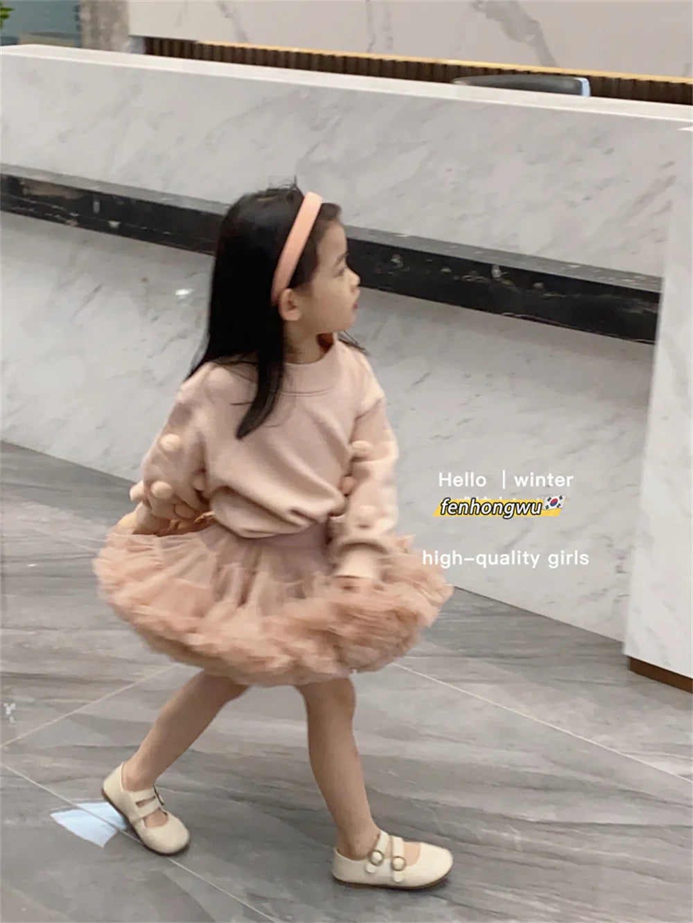 Sweater Autumn Winter Powder Lovely Tender Simple Fashion 2024 Striped Pink Striped Childrens Clothing lovely sweet