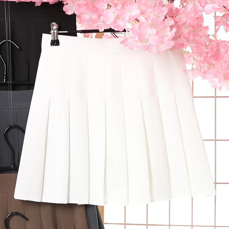 Skirts Summer 2024 Woman Skort Korean Fashion White Faldas Plisadas Para Mujer Lady Clothes A Line Mini Kawaii Pleated Skirt