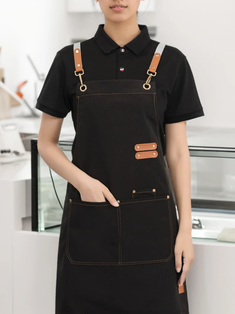 Apron For Kitchen Women Waiter Uniforms Cook's Clothes Man Food Service Philippines For Chef Fartuch Kuchenny Delantal Camarero