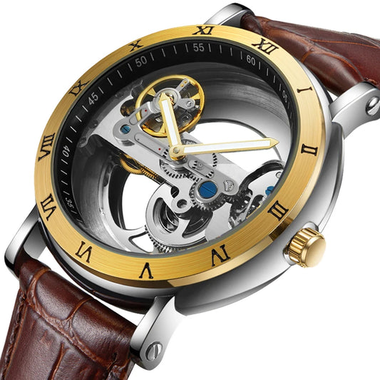 Mechanical Wristwatches Watches for Man Watches Golden Bridge Skeleton Automatic Mechanical Mens Watch reloj hombre montre homme