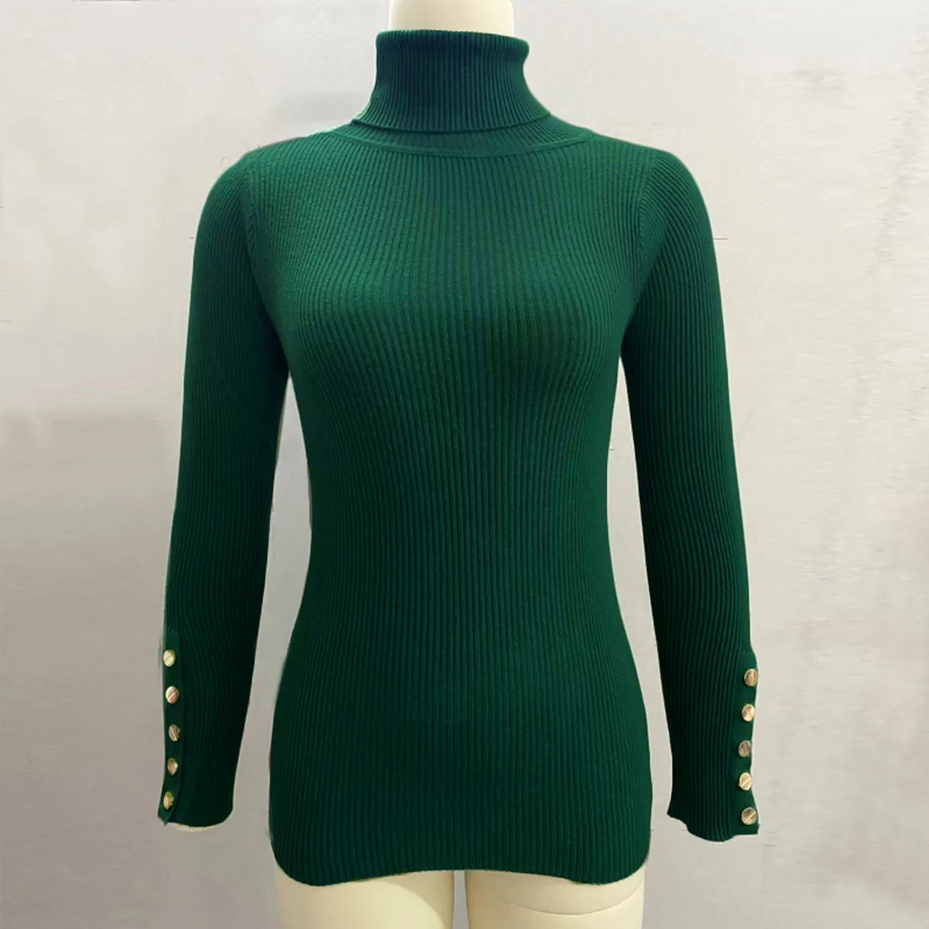 Elegant Sweaters Woman Sueter Negro Sueter Feminino Women's Autumn High Neck Pullover Knitted Sweater New  Tops Mujeres Juvenil