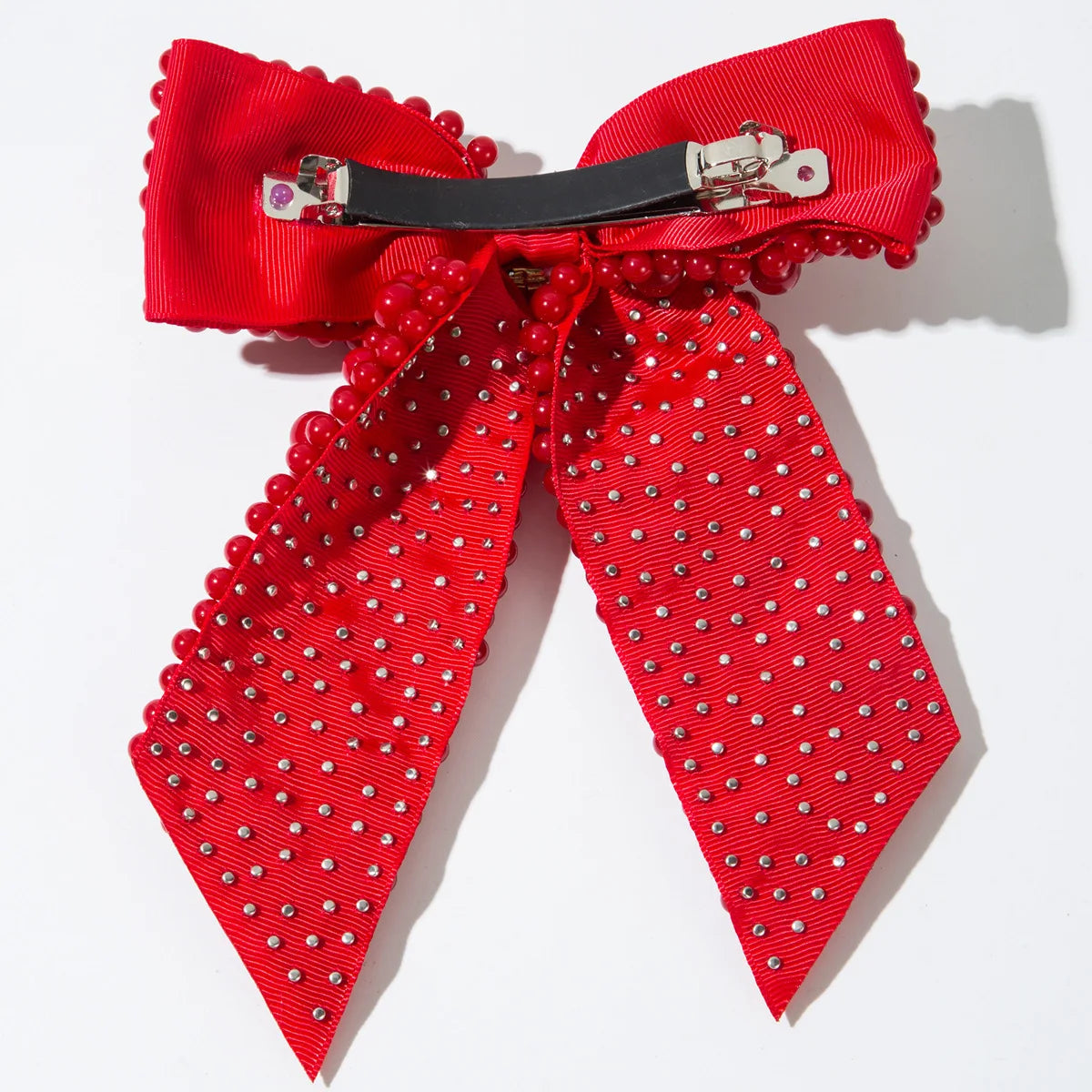 Bridal Bow Hair Clips Heavy Beading Fashion Spring Clip Beautiful Women’s Hair Accessories Elegant Wedding Gift Hair Accessory