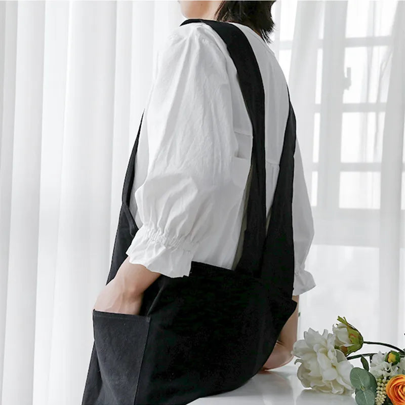 Waterproof Apron for Kitchen Chef, 100% Cotton, Gardening, Florist Baking, Coffee Shop, Ceramics Handwork, Restaurant Waiter