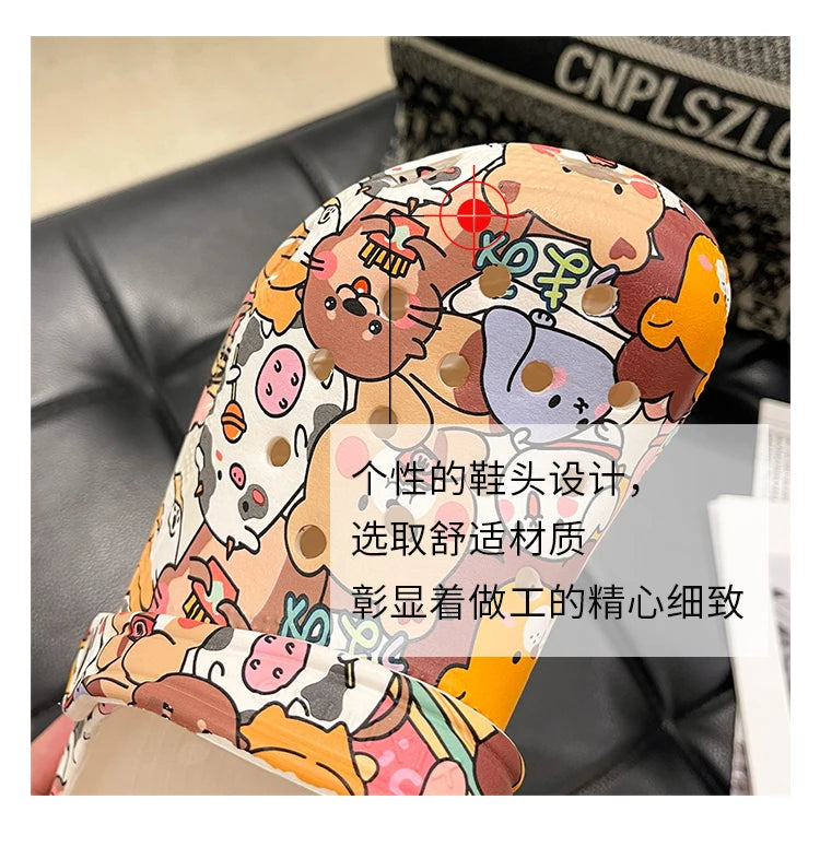 Slippers Casual Summer Women's Shoes Cover Toe Platform Shale Female Beach Slides Luxury Flat Sabot Fashion House Slippers Platf