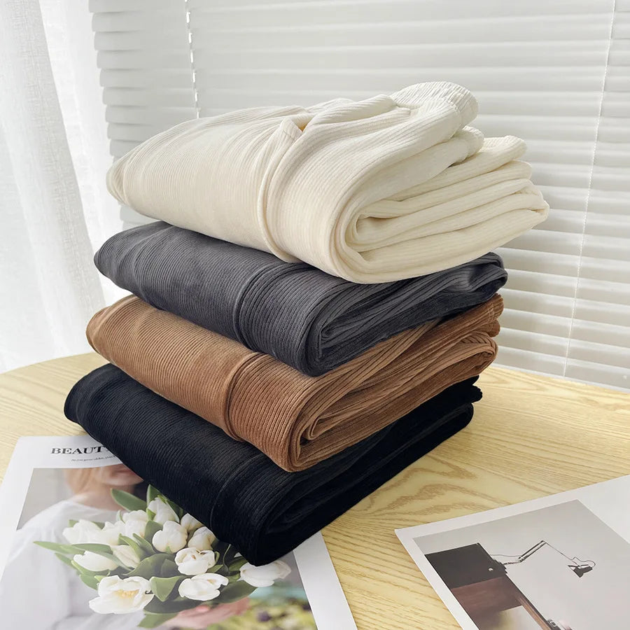 Wide-leg Trousers Women Autumn Winter 2025 New High Waist Draping Straight Tube Casual Versatility Floor Straight leg pants
