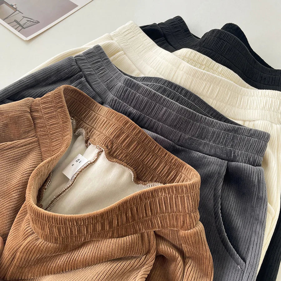 Wide-leg Trousers Women Autumn Winter 2025 New High Waist Draping Straight Tube Casual Versatility Floor Straight leg pants