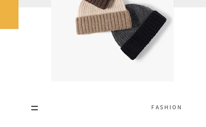 women hats autumn winter beanies knitting bicolor cute winter hats for women