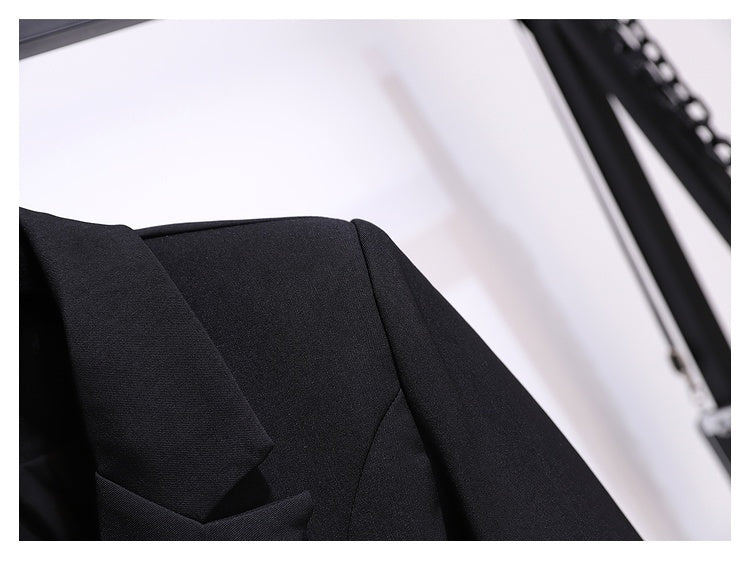 Blazer Women 2025 Spring New Fashion Women Clothing Suit Skirt Jacket Belt Waist Slim Suit Women Blazer Long Coat Black Blazers