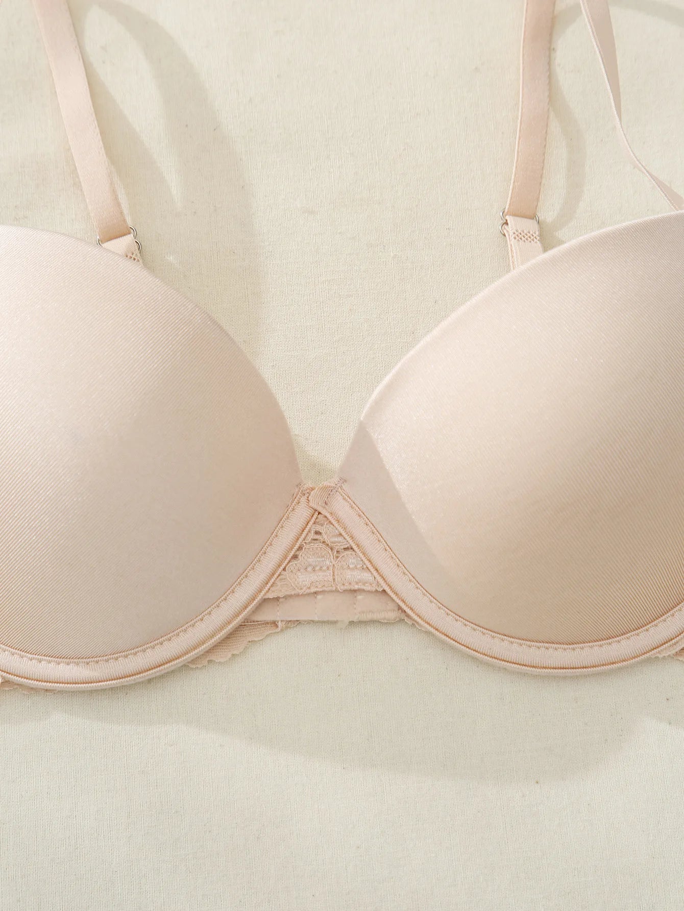 Large Size Bra for Women Non-underwire Gathering Lace Trim Lingerie Deep V Sexy Anti Sagging Push Up Underwear