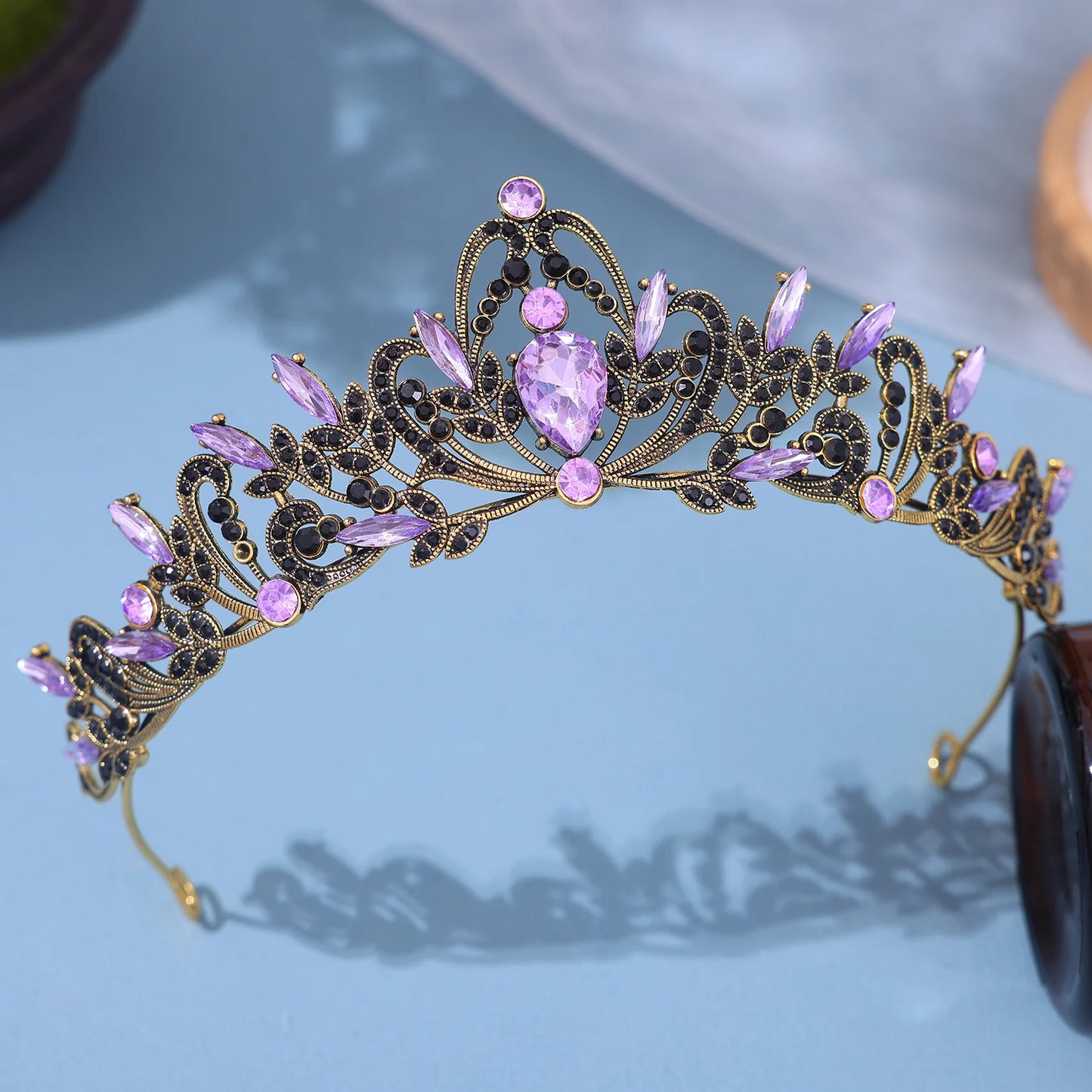 Bridal Headwear Gold-Colour Women's Full Of Classical Temperament Wedding Crown Girl Birthday Dazzling Tiaras