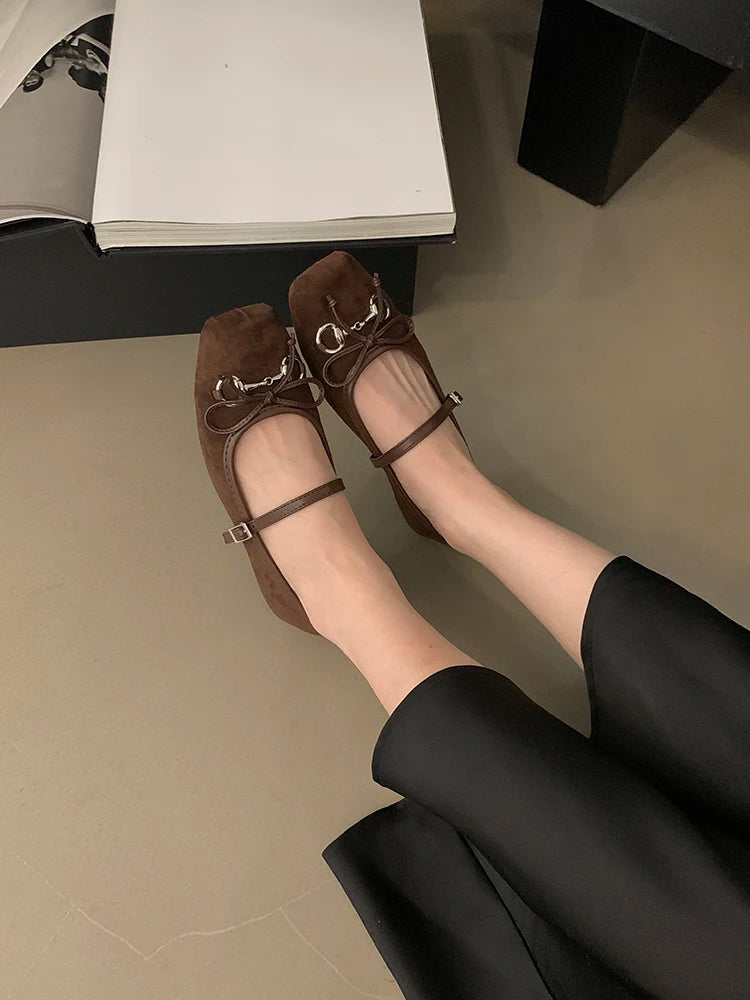Shoes Woman 2024 Square Toe Autumn Elegant Female Footwear New Fall Summer Moccasin Dress Mary Janes Shoes Woman 2024 Female Foo