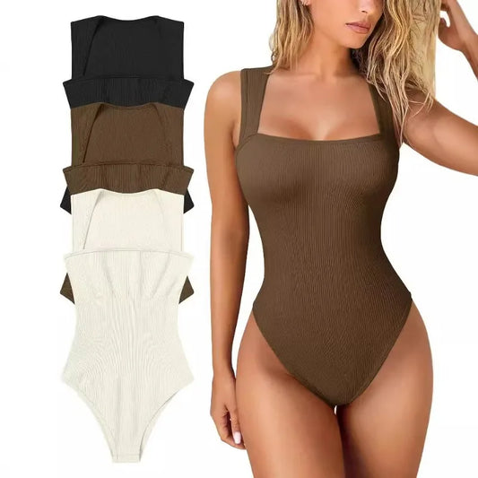 Women's Sexy Sleeveless Jumpsuit With Slimming High Elasticity Abdominal Compression Hip Lifting Slim Fit Jumpsuit Bodysuit