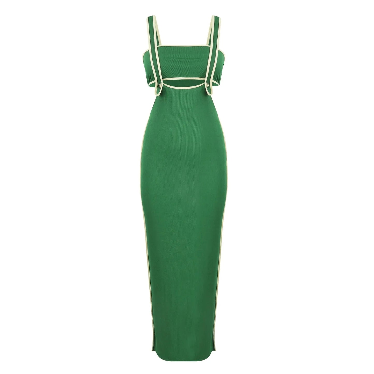 dresses for women One-piece dress design Personality and fashion Sexy Bodycon Tube Crop And Slit Maxi Suspender Skirt vestidos