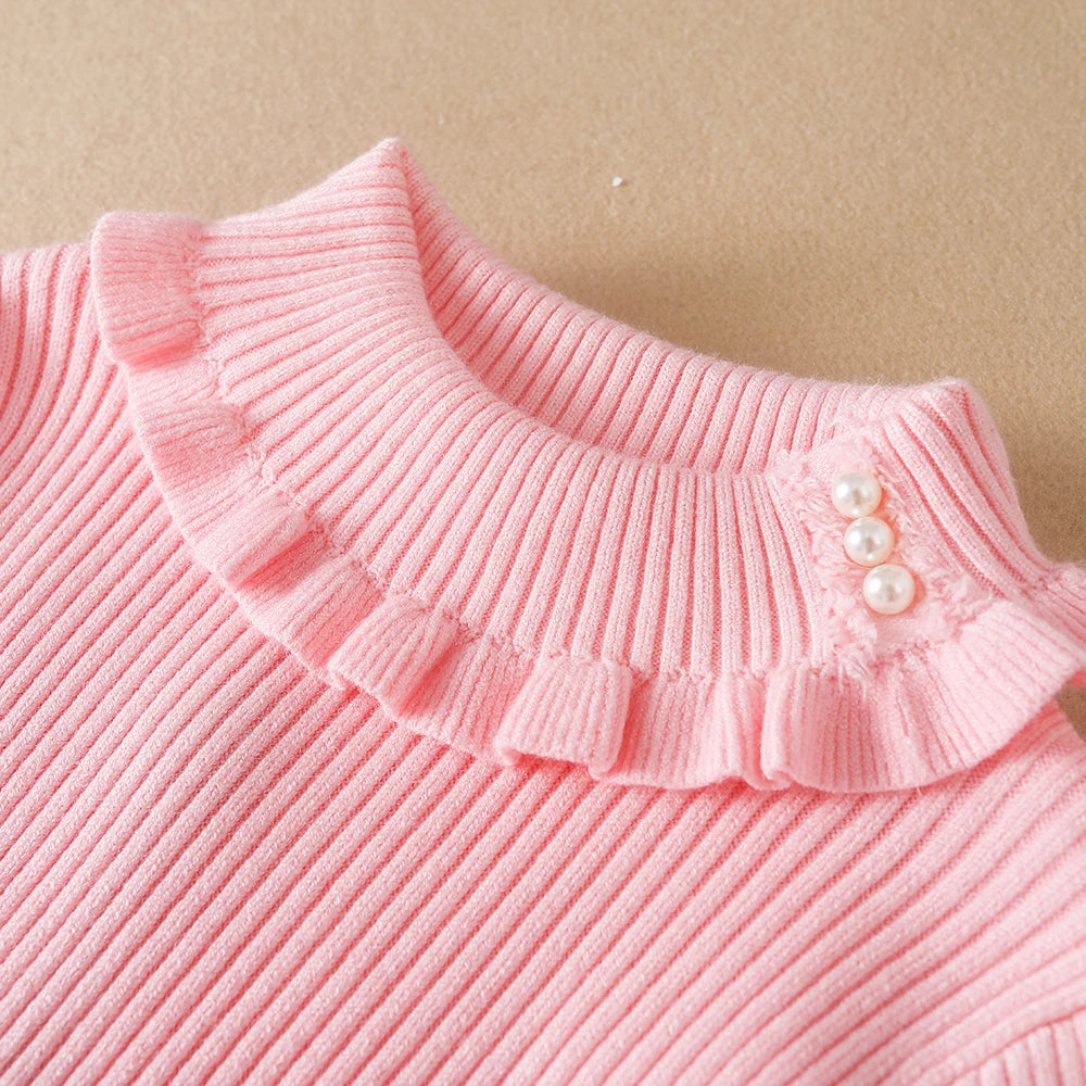 Girls Sweater 2025 New Winter Children Clothes Kids Tops Warm Knitwear Kids Sweater Baby Girls Turtleneck Sweaters