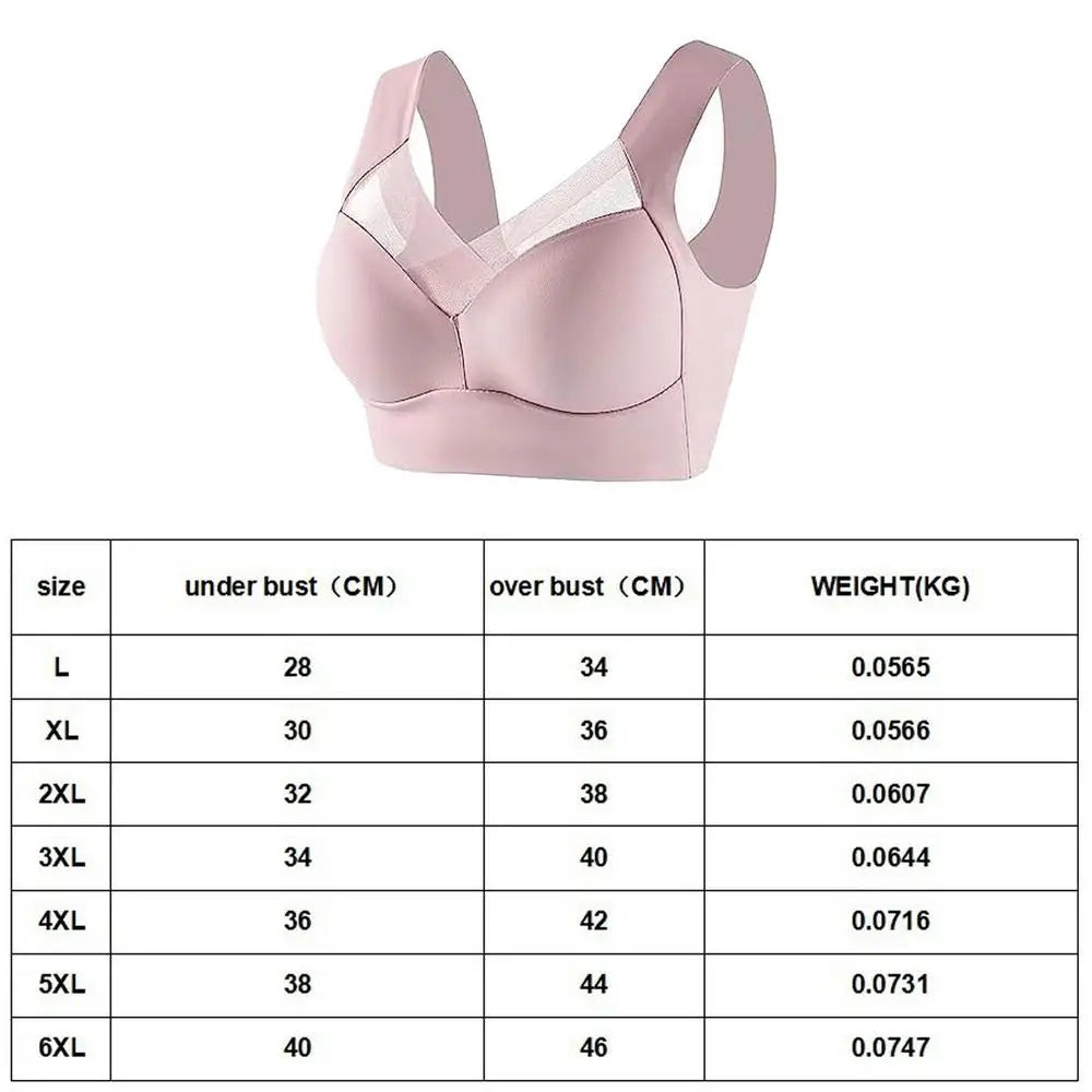 women Posture Bra Wireless Ergonomic Push-Up Comfort Bra With Back Support Breathable And Non-Slip Bras For Women And Girls