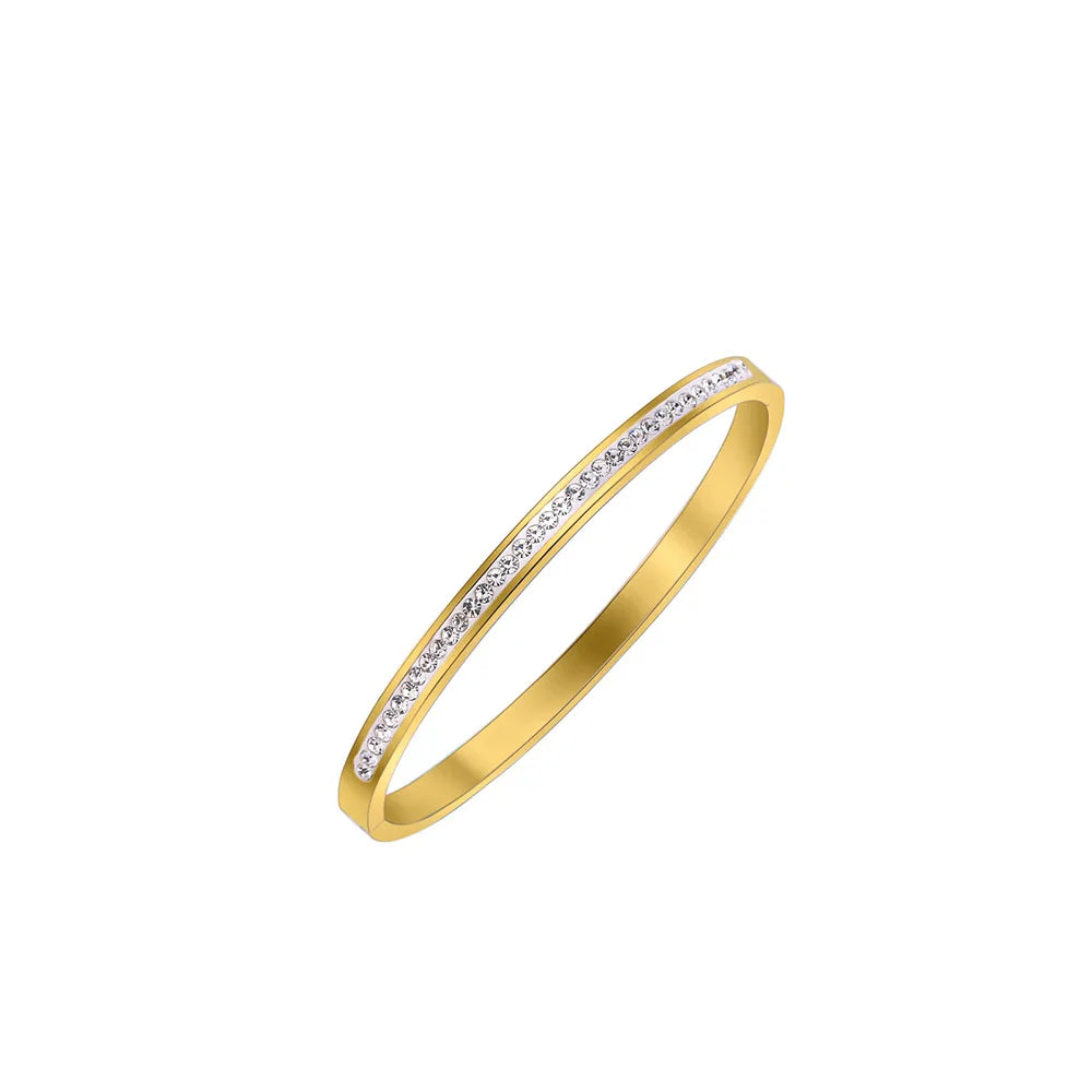 Fashion Bangles for Women Men Trendy Stainless Steel Metal Bracelets Punk Gold Color Bohemian Jewelry Accessories Gift Wholesale