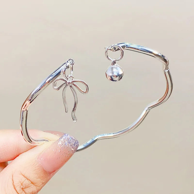 Luxury Sliver Bangles for Women Mobius Twisted Bangles Simple Bangle Wedding Party Jewelry Accessories Браслеты На Руку Женские