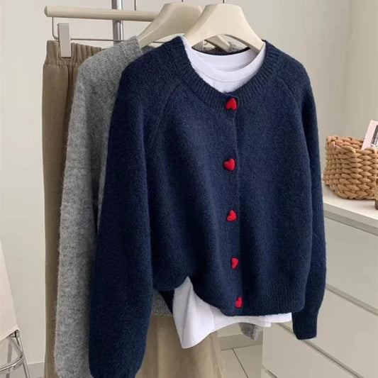 Sweater Jacket for Women Early Autumn Knitted Cardigan with Loose Tops