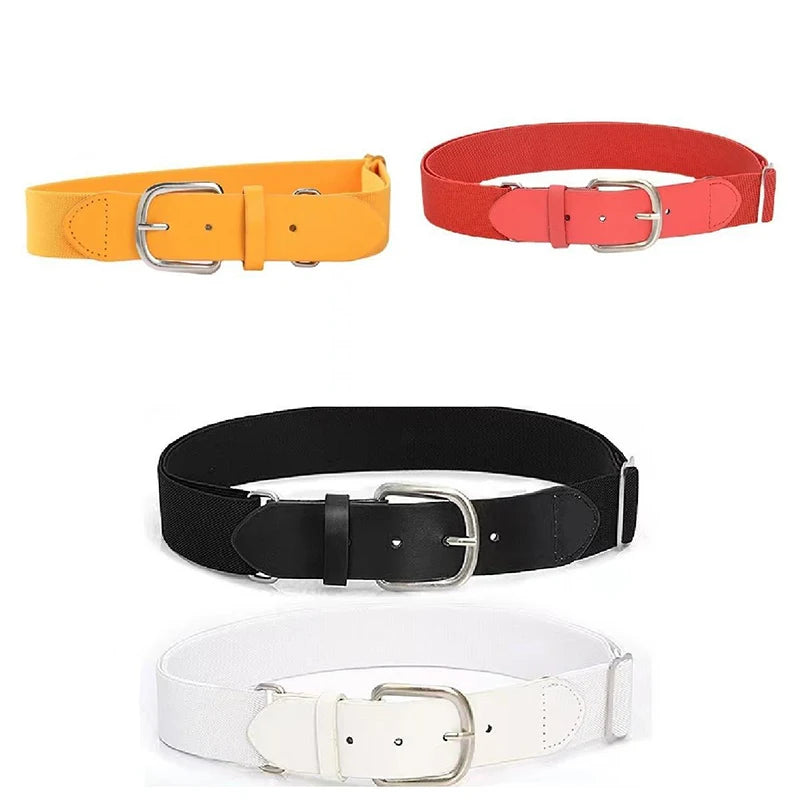 Baseball Belt Men's Belt Club Leisure Elastic Belt Sports Girl Softball Metal Buckle Elastic Belt