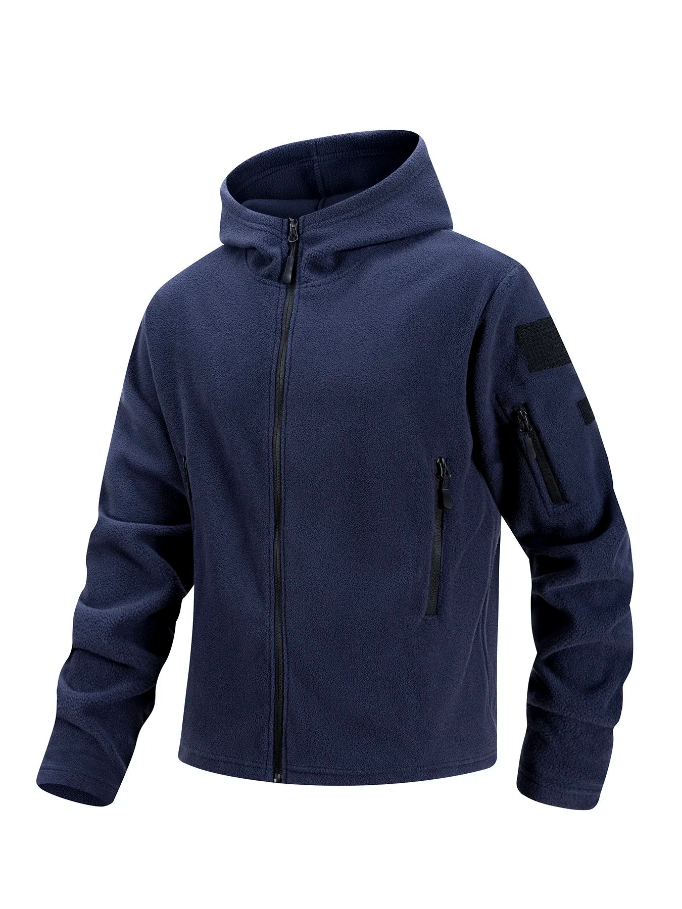 Winter Hunting Men’s Fleece Jacket Warm Coats Polar Outdoor Hoodie Jacket Multi-Pocket Casual Full Zip Sport Hiking Coat S-XXXL