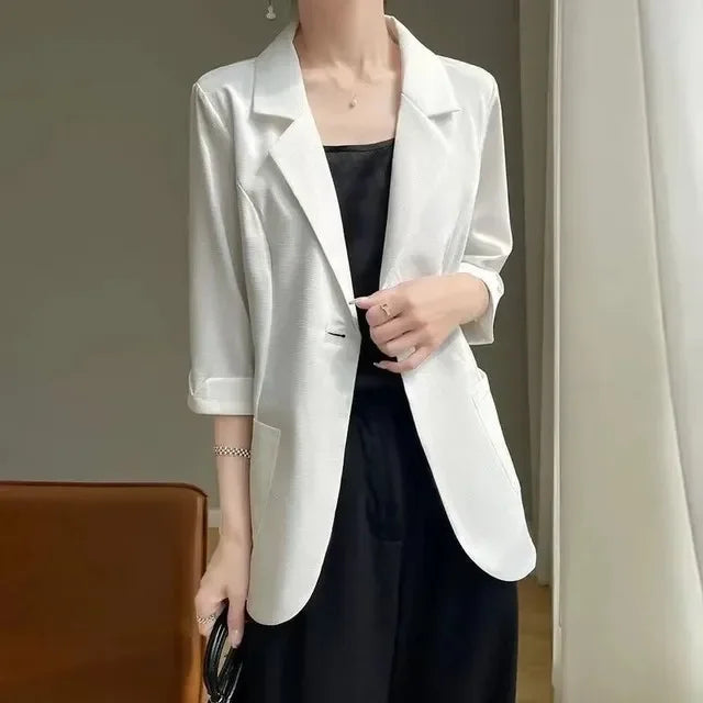 Women's Suit 2025 Spring Autumn High Quality Temperament Slim Ladies Outwear Design Sense Ladies Coat