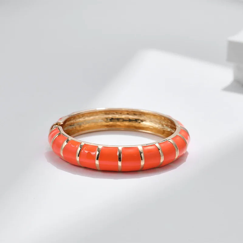Multicolor Enamel Metal Bangles For Women New Designed Fashion Trendy Jewelry Accessories Gifts Bohemia Fancy Styles Bijoux