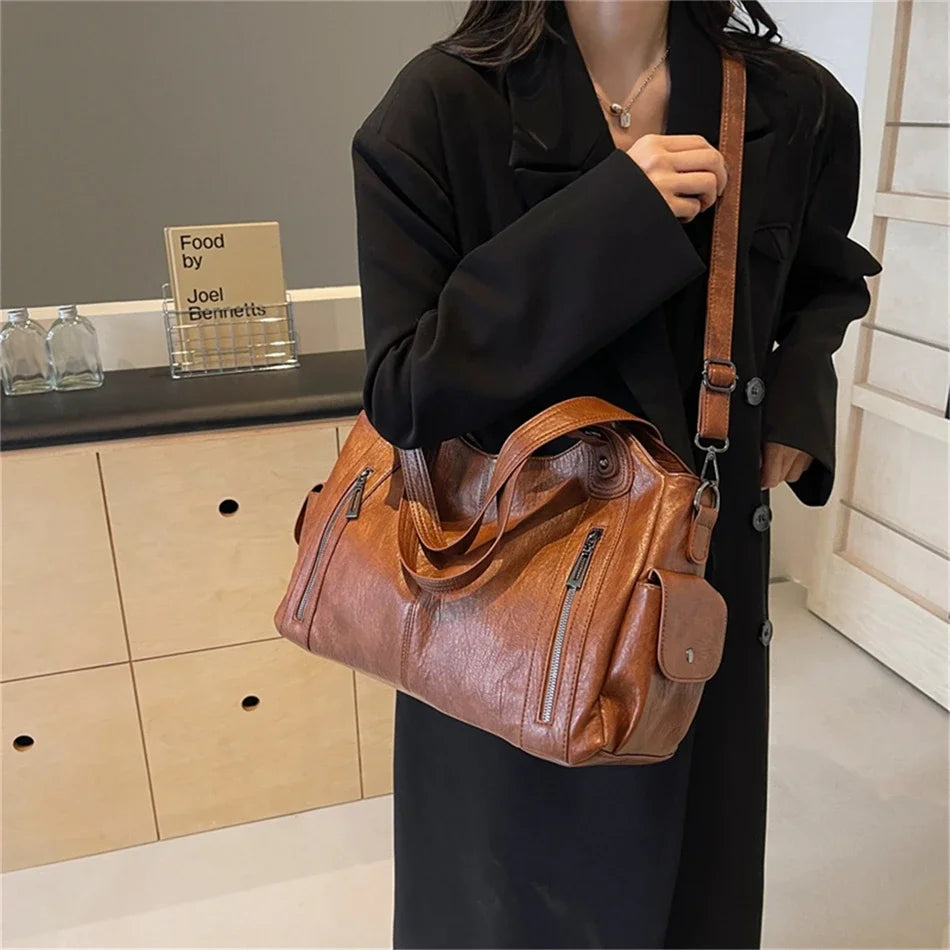 Female Handbag Large Capacity Shoulder Bags Big Stylsih Tote Bag Ladies Soft Leather Hobos Messenger Bags Women Shopper Bag Sac