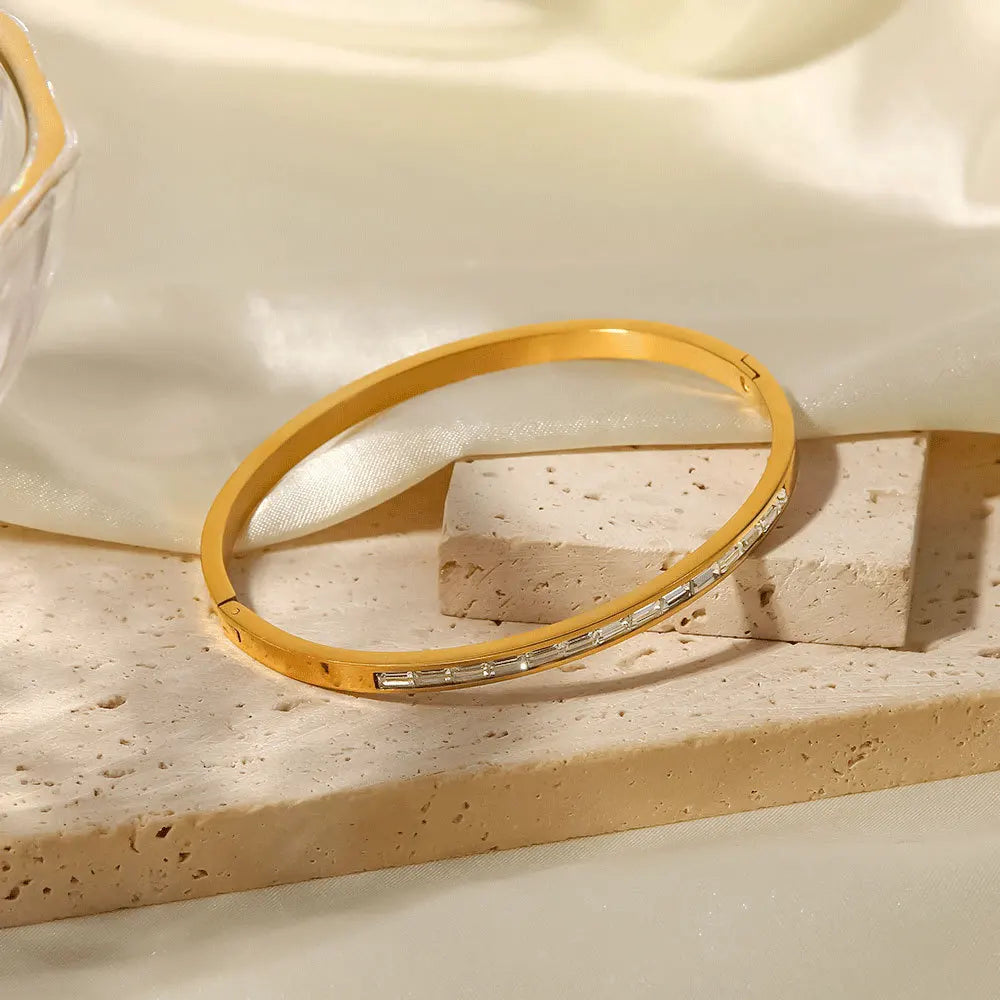 Fashion Punk Cuff Bangles For Women Dainty Zircon Inlaid Bohemia Indian Bracelets & Bangles Women's Female Cute Ladies Jewelry