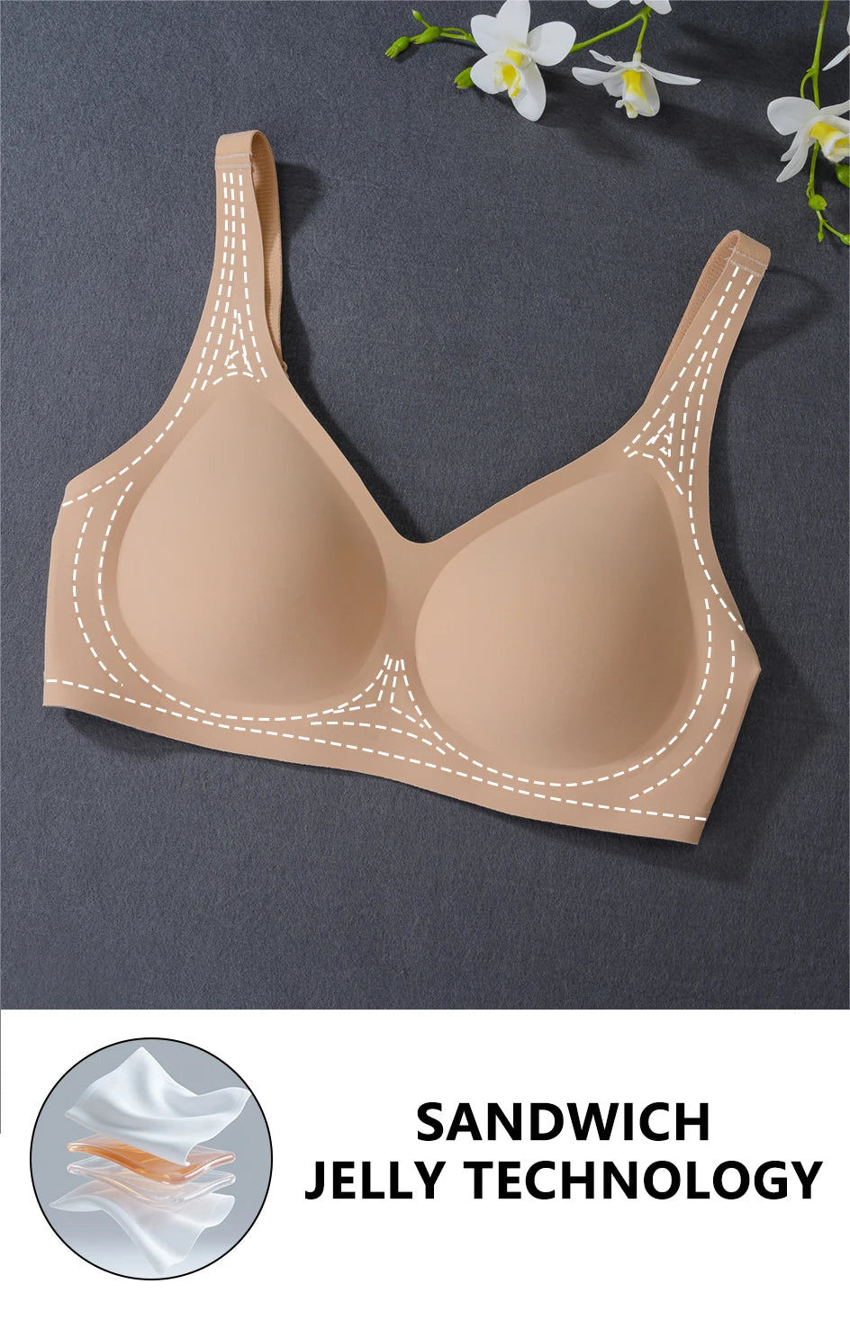 Women Underwire Bra Wide Adjuestable Strap Solid Color Plus Size Bras for Women Thin Removable Pads Underwear Sexy Black Bra