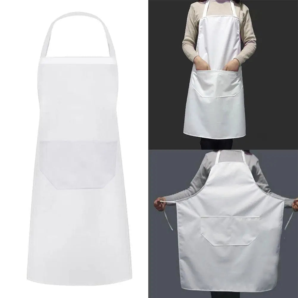 1PCS Kitchen Chef Apron For Cooking Baking Cleaning Cotton Blend With Waterproof Layer Lager Coverage Adjustable Neck Strap Tool